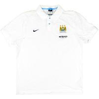 2013-14 Manchester City Player Worn Polo T-Shirt XL