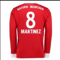 2017-18 Bayern Munich Home Long Sleeve Shirt (Kids) (Martinez 8)