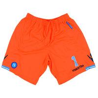 2011-12 Napoli Match Issue Orange GK Shorts #1 (De Sanctis) XXL