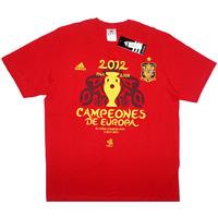 2012 Spain Adidas \'Campeones De Europa\' T-Shirt *w/Tags*