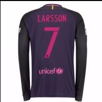 2016-17 Barcelona Away Long Sleeve Shirt (Larsson 7)