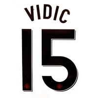 2011-13 Manchester United European Away Vidic #15 Name Set