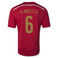 2014-15 Spain World Cup Home Shirt (A.Iniesta 6) - Kids