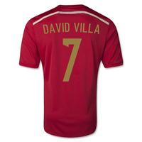 2014-15 Spain World Cup Home Shirt (David Villa 7) - Kids