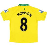 2012-13 Norwich Match Issue Home Shirt Howson #8