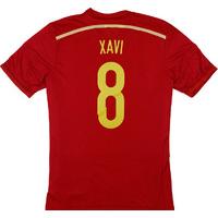 2013-15 Spain Home Player Issue Adizero Authentic Shirt Xavi #8