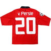 2013-14 Manchester United Home Champions League L/S Shirt v.Persie #20