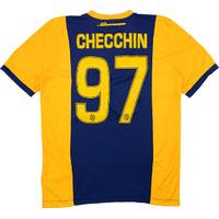 2014-15 Hellas Verona Match Issue Home Shirt Checchin #97 (Excellent)