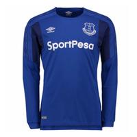 2017-2018 Everton Umbro Home Long Sleeve Shirt