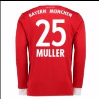 2017 18 bayern munich home long sleeve shirt muller 25