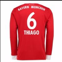 2017-18 Bayern Munich Home Long Sleeve Shirt (Kids) (Thiago 6)