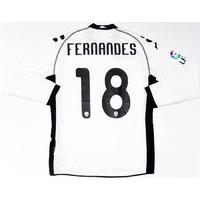 2010-11 Valencia L/S Player Issue Home Shirt Fernandes #18 *w/Tags* L