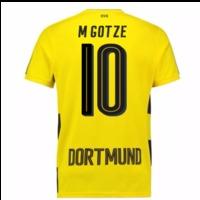 2017-18 Borussia Dortmund Home Short Sleeve Shirt (M Gotze 10)