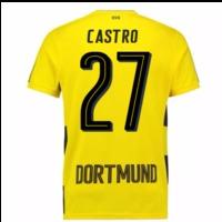 2017-18 Borussia Dortmund Home Short Sleeve Shirt (Kids) (Castro 27)