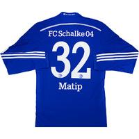 2014-16 Schalke Adizero Player Issue Home L/S Shirt Matip #32 *w/Tags*