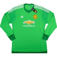 2015-16 Manchester United Adizero Player Issue European GK Home Shirt