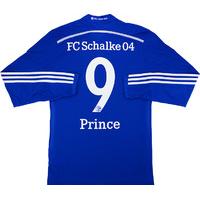 2014-16 Schalke Adizero Player Issue Home L/S Shirt Prince #9 *w/Tags*