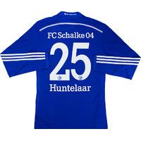 2014-16 Schalke Adizero Player Issue Home L/S Shirt Huntelaar #25