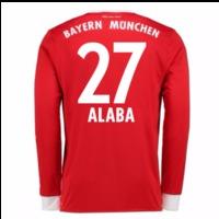 2017-18 Bayern Munich Home Long Sleeve Shirt (Kids) (Alaba 27)