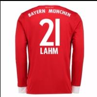 2017-18 Bayern Munich Home Long Sleeve Shirt (Kids) (Lahm 21)