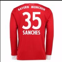 2017-18 Bayern Munich Home Long Sleeve Shirt (Kids) (Sanches 35)