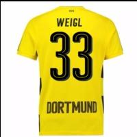 2017-18 Borussia Dortmund Home Short Sleeve Shirt (Kids) (Weigl 33)