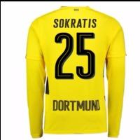 2017 18 borussia dortmund long sleeve home shirt sokratis 25