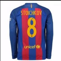 2016-17 Barcelona Home Long Sleeve Shirt (Stoichkov 8)