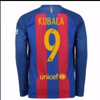 2016-17 Barcelona Home Long Sleeve Shirt (Kubala 9)