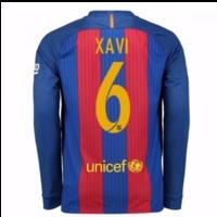 2016 17 barcelona home long sleeve shirt xavi 6