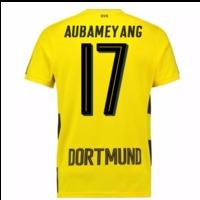 2017-18 Borussia Dortmund Home Short Sleeve Shirt (Aubameyang 17)