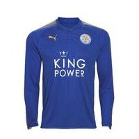 2017-2018 Leicester Puma Home Long Sleeve Football Shirt