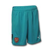 2015-2016 Arsenal Away Goalkeeper Shorts (Capri Breeze) - Kids