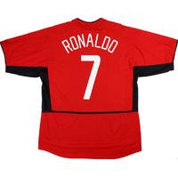 2003-04 Manchester United CL Home Shirt Ronaldo #7 (Very Good) XL