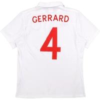 2009-10 England Home Shirt Gerrard #4 (Excellent) M