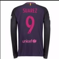 2016-17 Barcelona Away Long Sleeve Shirt (Suarez 9)