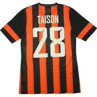 2013 15 shakhtar donetsk player issue home shirt taison 28