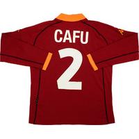 2001-02 Roma Home L/S Shirt Cafu #2 (Excellent) L
