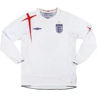 2005-07 England Home L/S Shirt (Excellent) M
