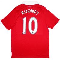 2010-11 Manchester United Home Shirt Rooney #10 (Good) L