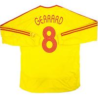 2006 07 liverpool player issue european away ls shirt gerrard 8 xl