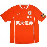 2009 shandong luneng taishan match issue home shirt 30 zhang xiaoyu