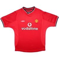 2000 02 manchester united home shirt excellent little boys l