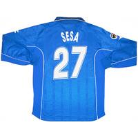 2000-01 Napoli L/S Match Issue Home Shirt Sesa #27