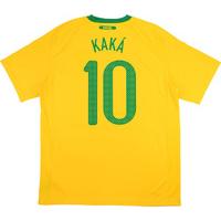 2010 11 brazil home shirt kak 10 wtags xl