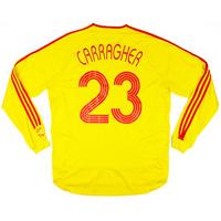 2006 07 liverpool player issue cl away ls shirt carragher 23 xl