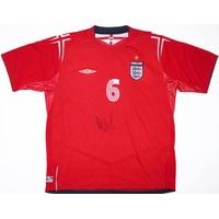 2004-06 England U-17 Match Issue Away Shirt #6 (Wheater)