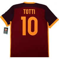 2015 16 roma home shirt totti 10 wtags xxl