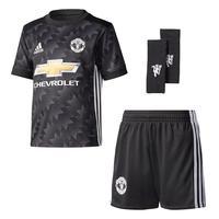 2017-2018 Man Utd Adidas Away Little Boys Mini Kit