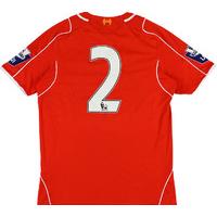 2014-15 Liverpool U21 Match Worn Home Shirt #2
